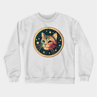 retro universe cat Crewneck Sweatshirt
